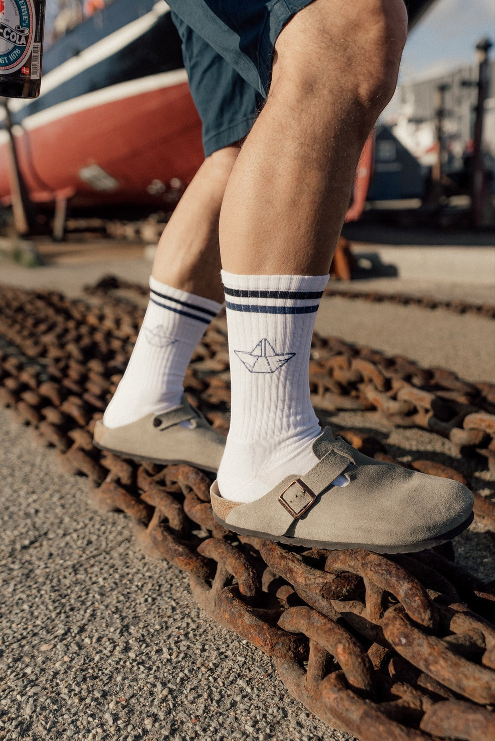 Lakor U Paper Hat Tennis Socks White