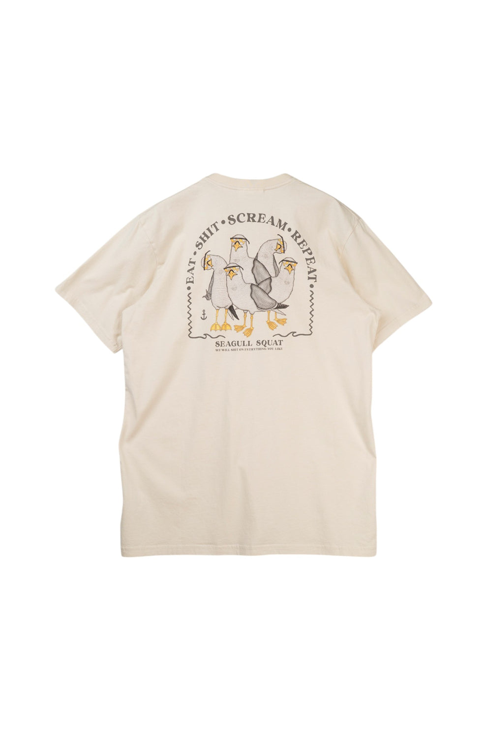 Lakor U Seagull Squad Back T-shirt Rainy Day