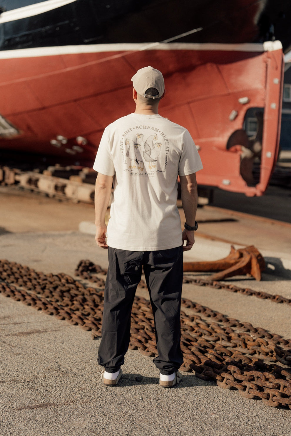 Lakor U Seagull Squad Back T-shirt Rainy Day