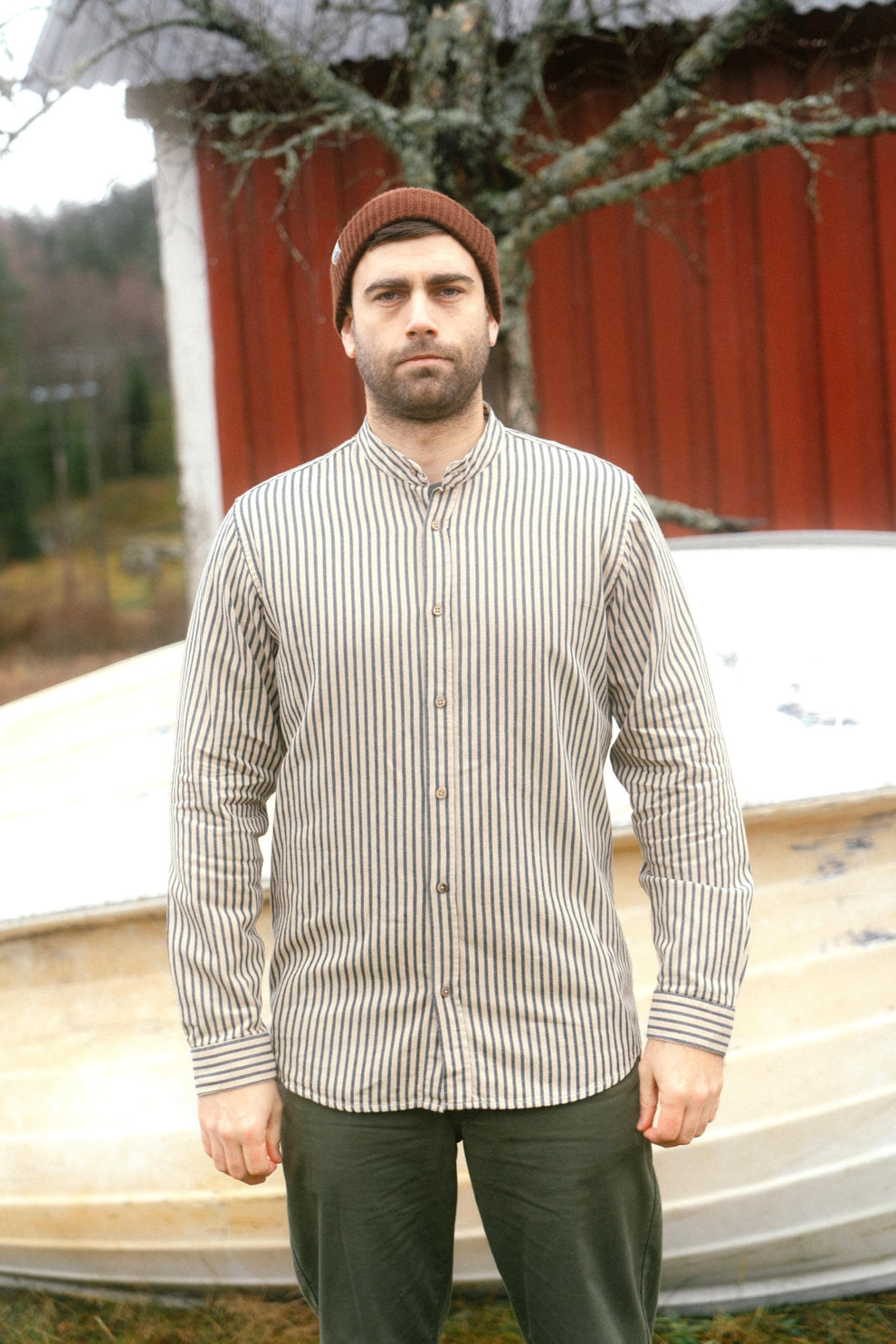 Lakor Kløvedal Shirt Blueberry/White Pepper