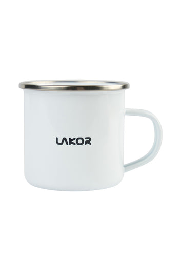 Lakor Lazy Lumber Enamel Mug White