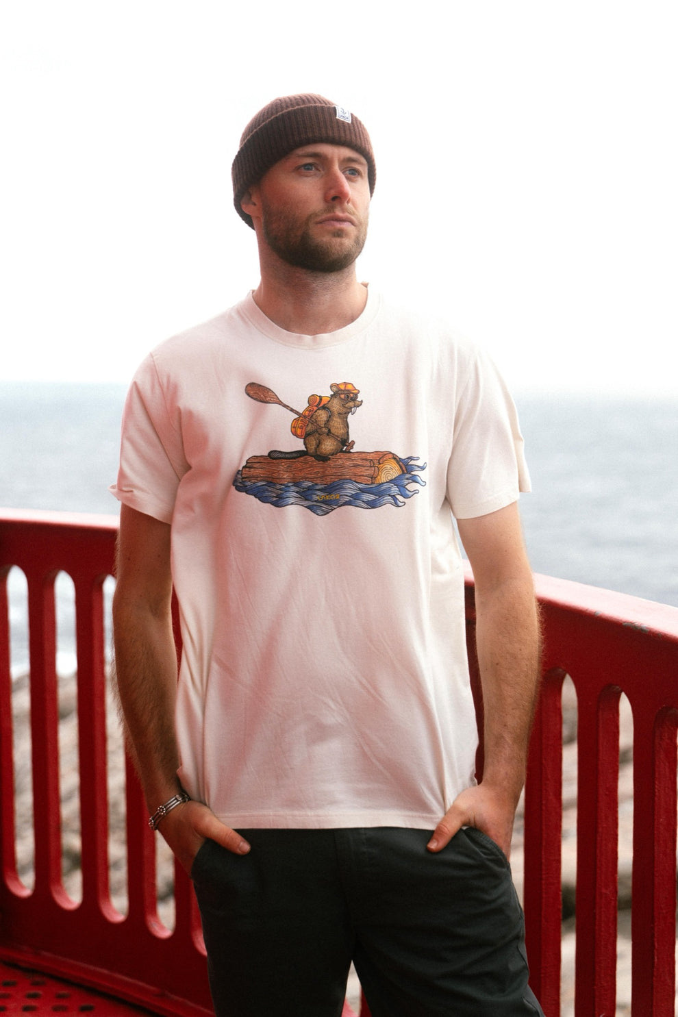 Lakor Beaver Rafting T-Shirt Rainy Day