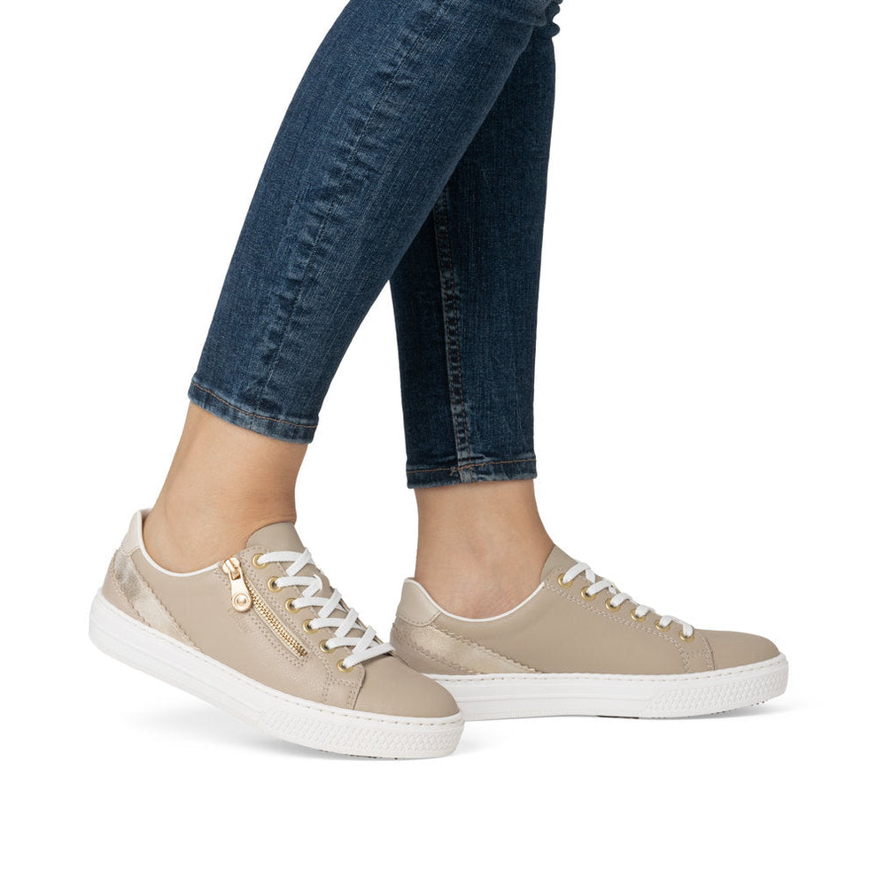Rieker W Sko Beige - L5900-62