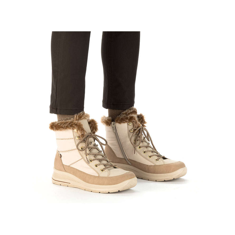 Rieker W Støvle m Pels og Lynlås Beige