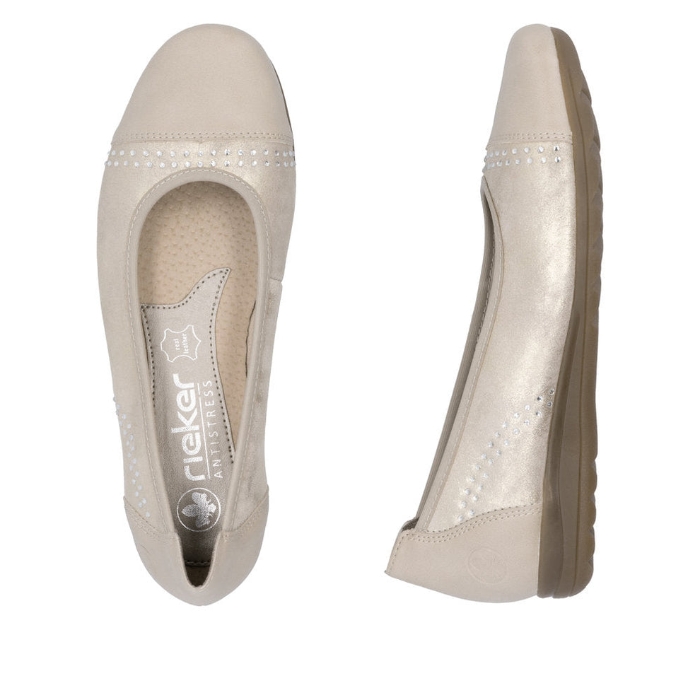 Rieker W Sko Beige - L9353-62