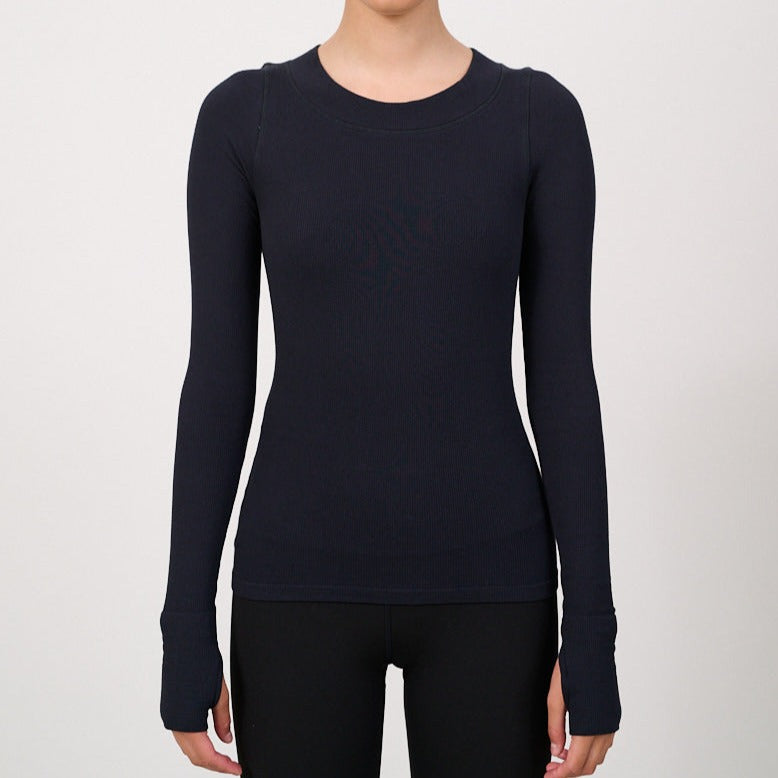 Lune Active W Maia Micromodal Soft Rib Longsleeve Black