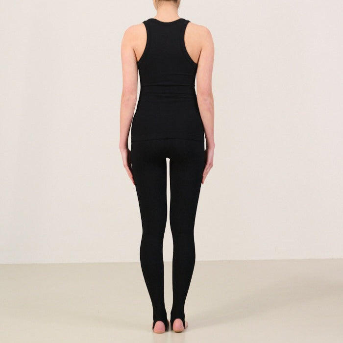 Lune Active W Maia Micromodal Soft Rib Highwaisted Legging Black