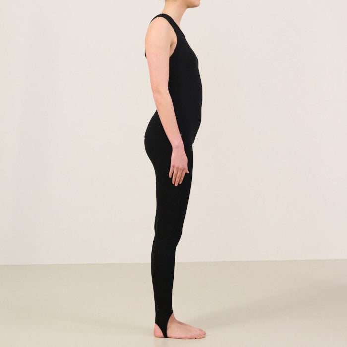 Lune Active W Maia Micromodal Soft Rib Highwaisted Legging Black