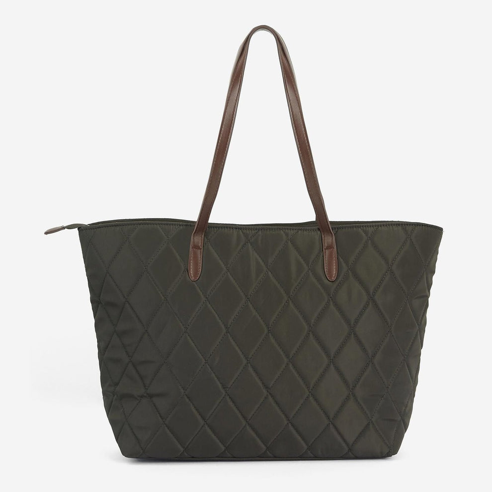 Barbour Quilt Tote Bag Olive