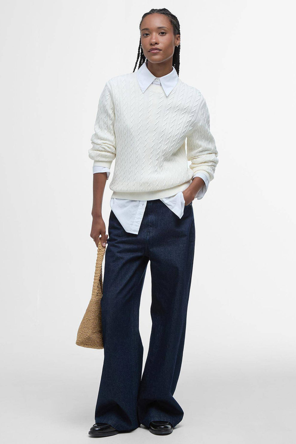 Barbour W Hartland Crew Cloud