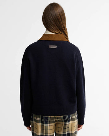 Barbour W Ravenshill Knitted Jumper Navy