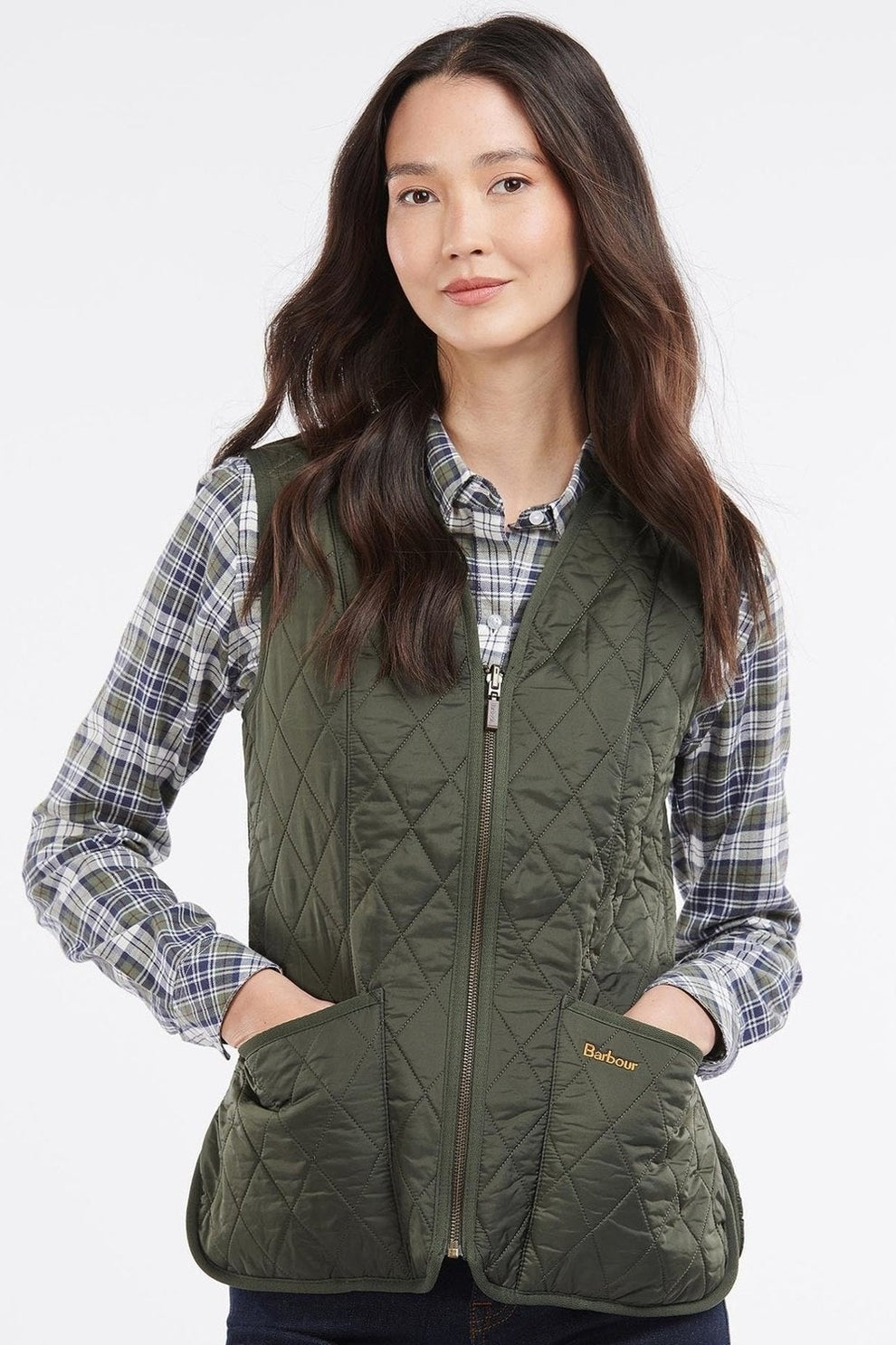 Barbour W Fleece Betty Liner Olive