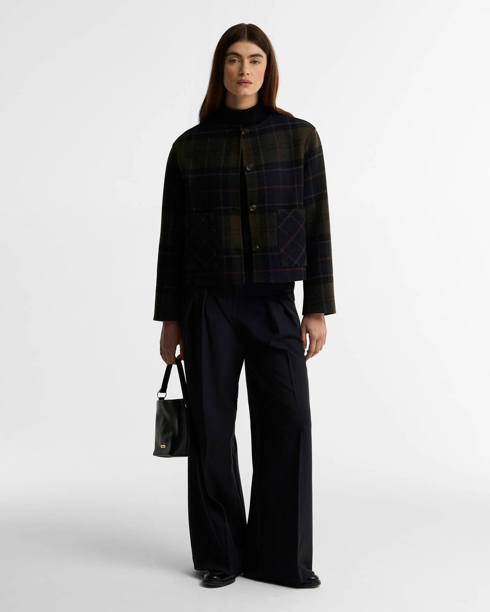 Barbour W Marlow Overshirt Shadow Classic Tartan