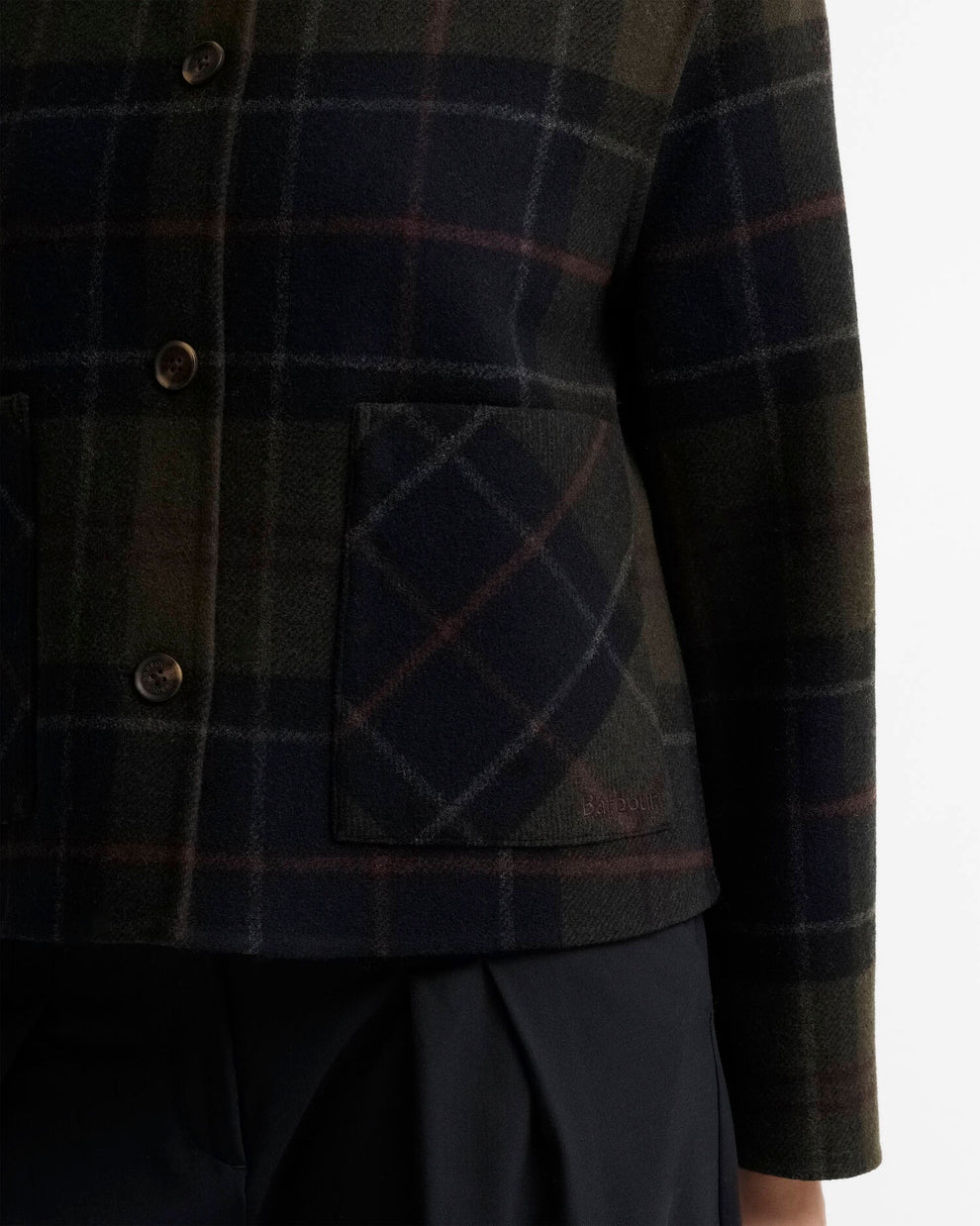 Barbour W Marlow Overshirt Shadow Classic Tartan