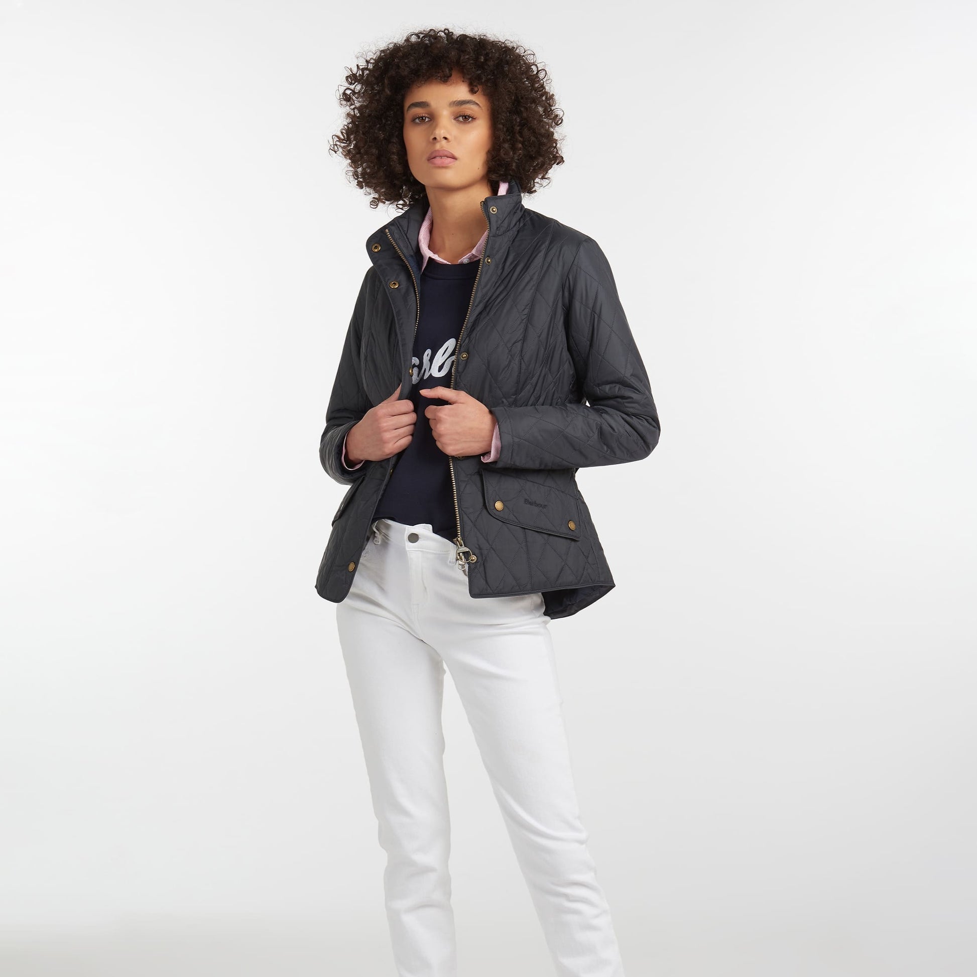 Barbour W F/Wt Cavalry Jakke Navy