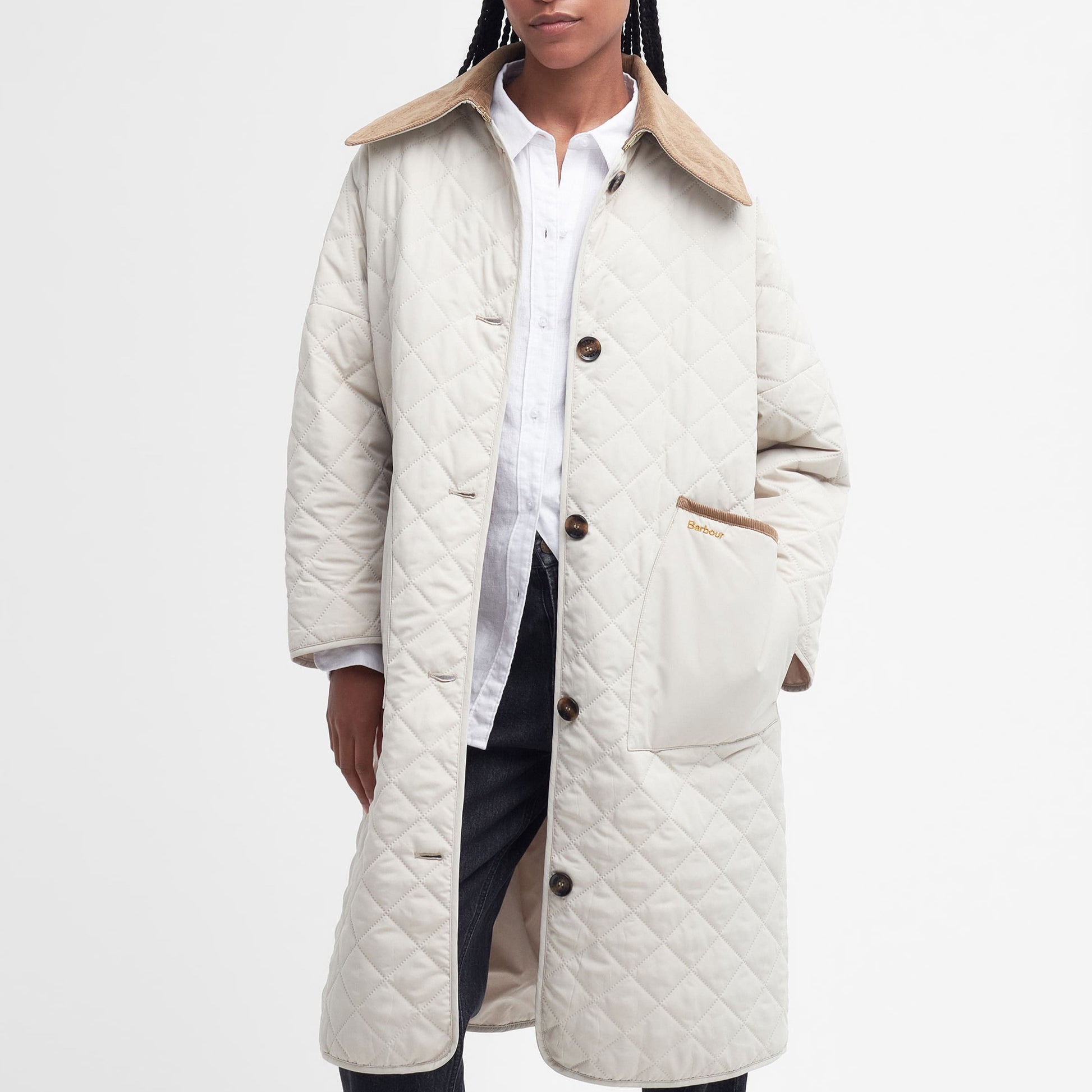 Barbour W Lockton Quilt Frakke Summer Pearl