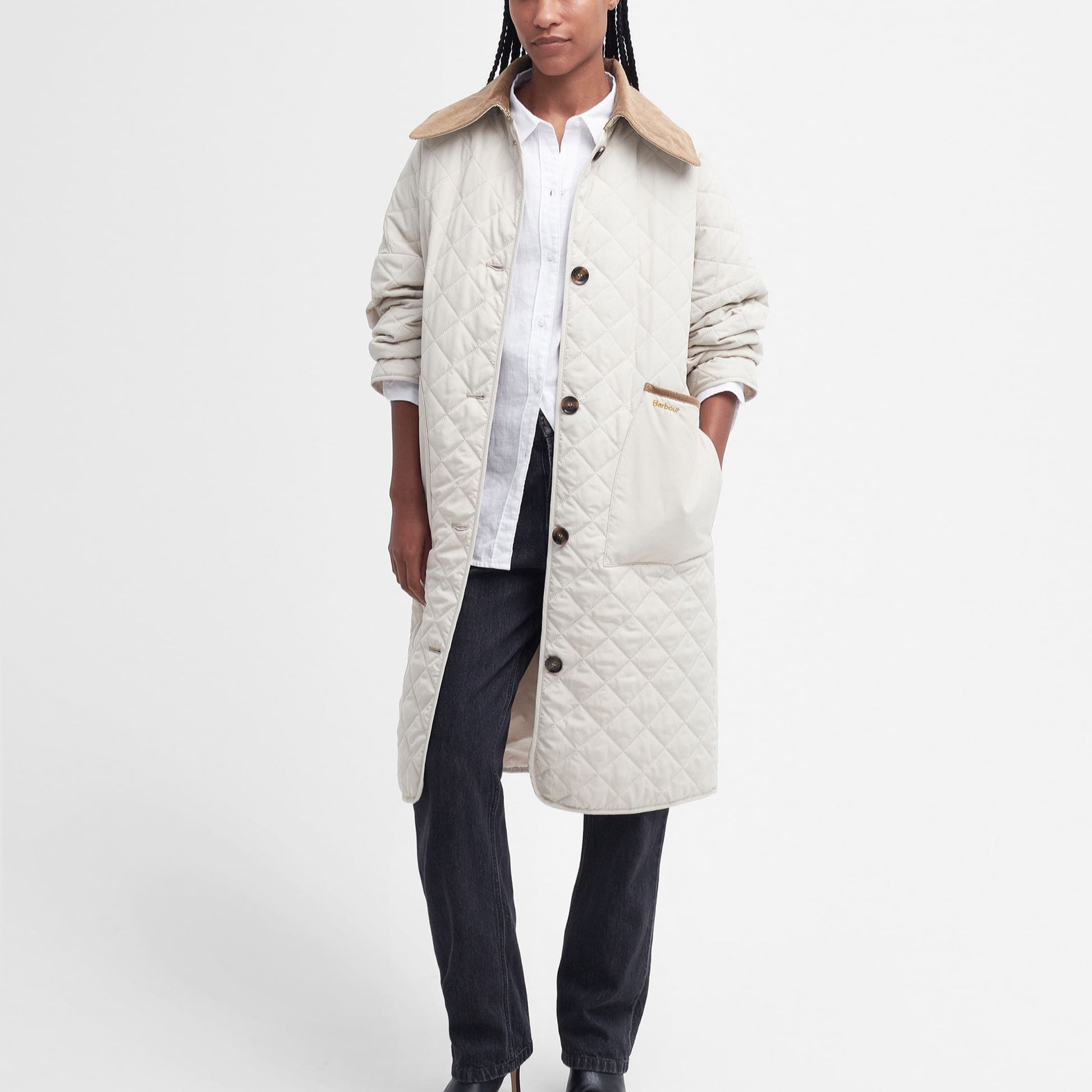 Barbour W Lockton Quilt Frakke Summer Pearl