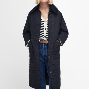 Barbour W Lockton Quilt Frakke Navy