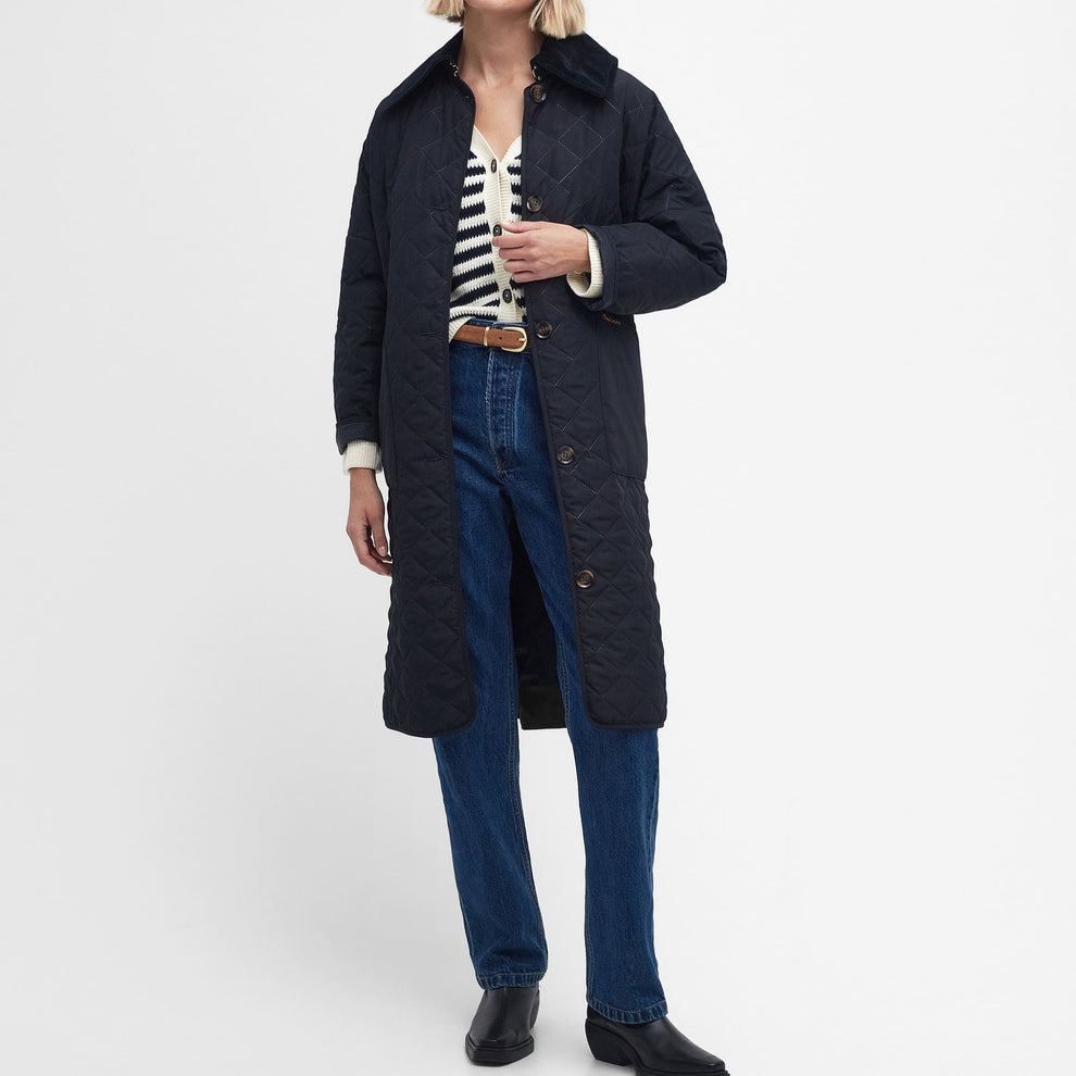 Barbour W Lockton Quilt Frakke Navy