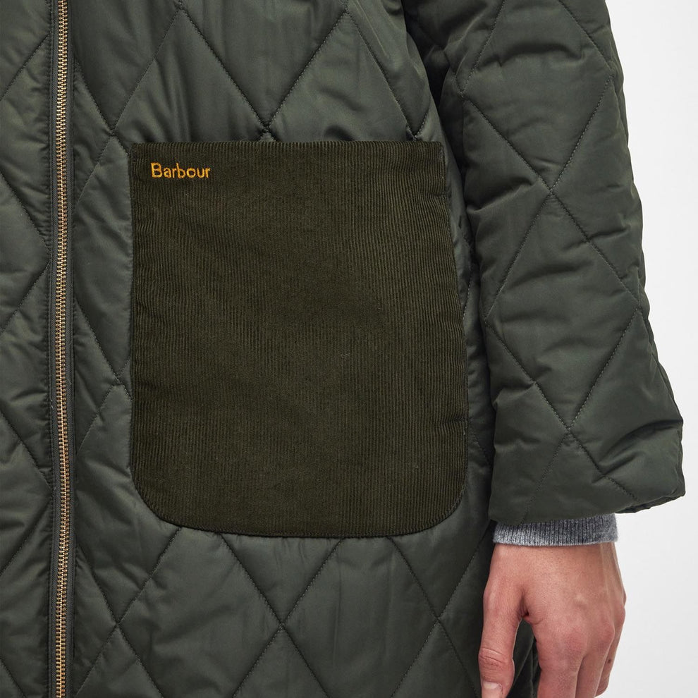 Barbour W Malton Quilt Jakke Olive