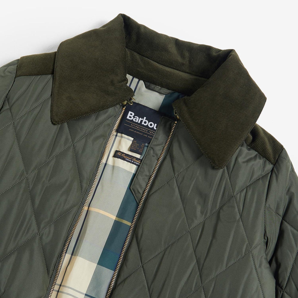 Barbour W Malton Quilt Jakke Olive