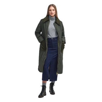 Barbour W Malton Quilt Jakke Olive