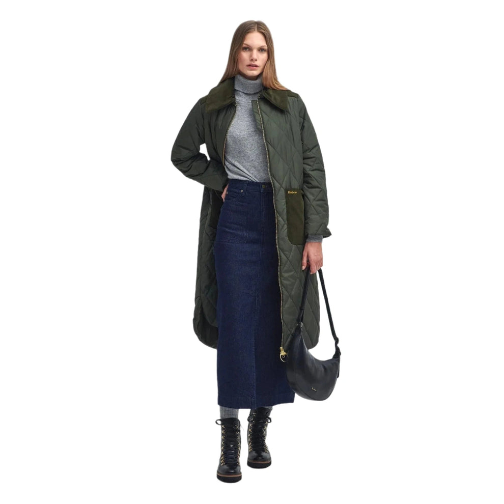Barbour W Malton Quilt Jakke Olive
