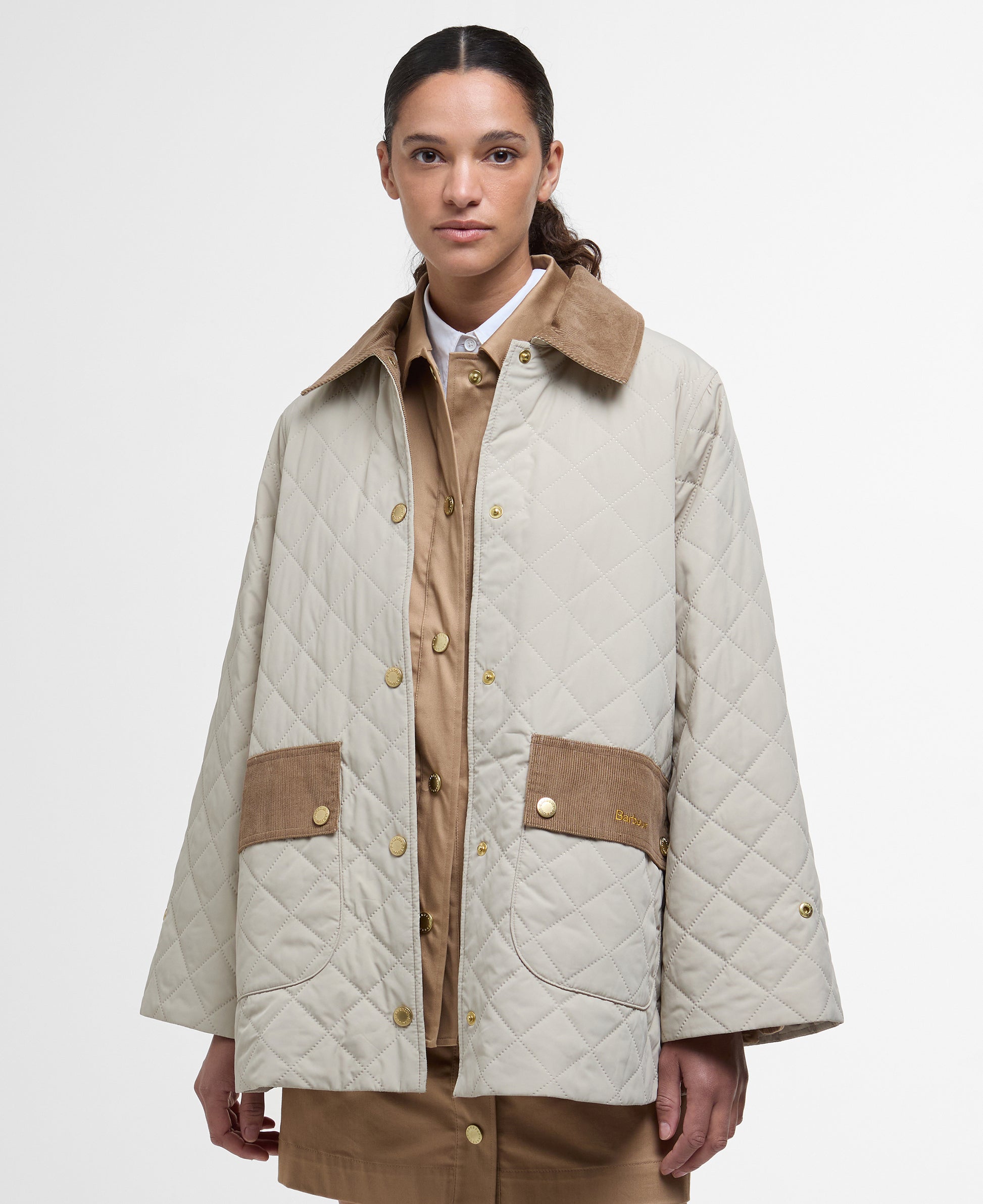 Barbour W Corinne Quilt Light Sand Safari