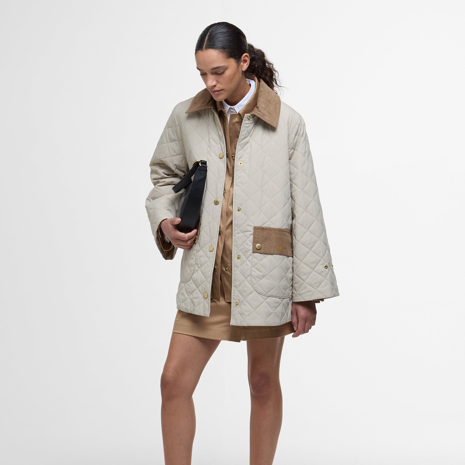 Barbour W Corinne Quilt Light Sand Safari