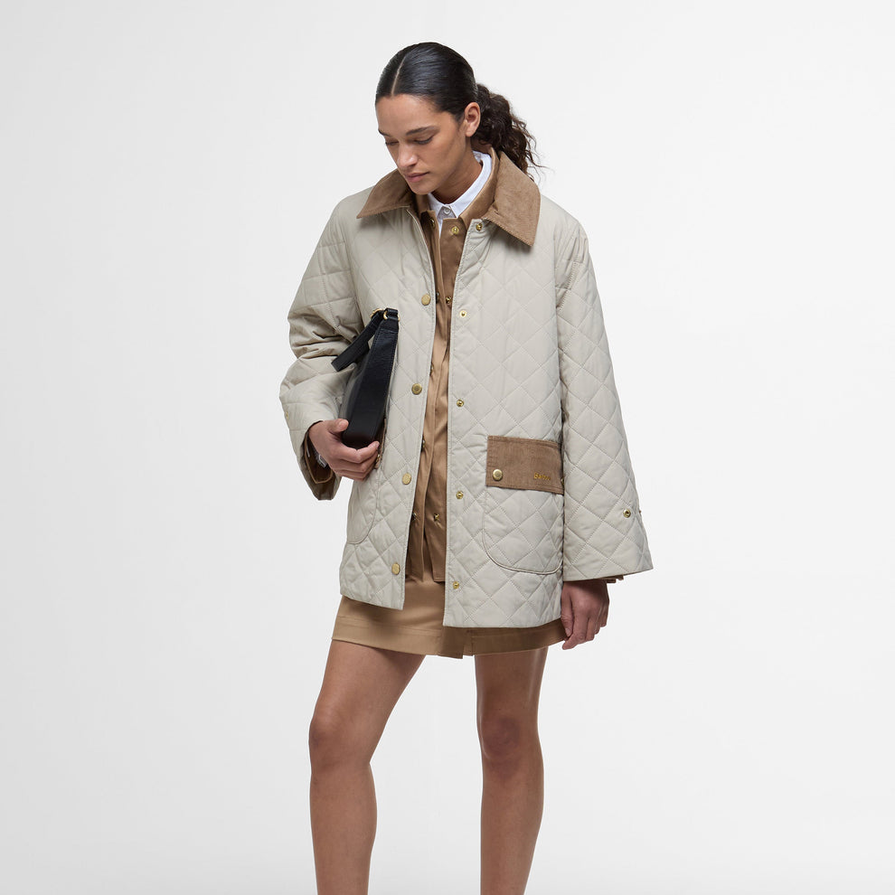 Barbour W Corinne Quilt Light Sand Safari