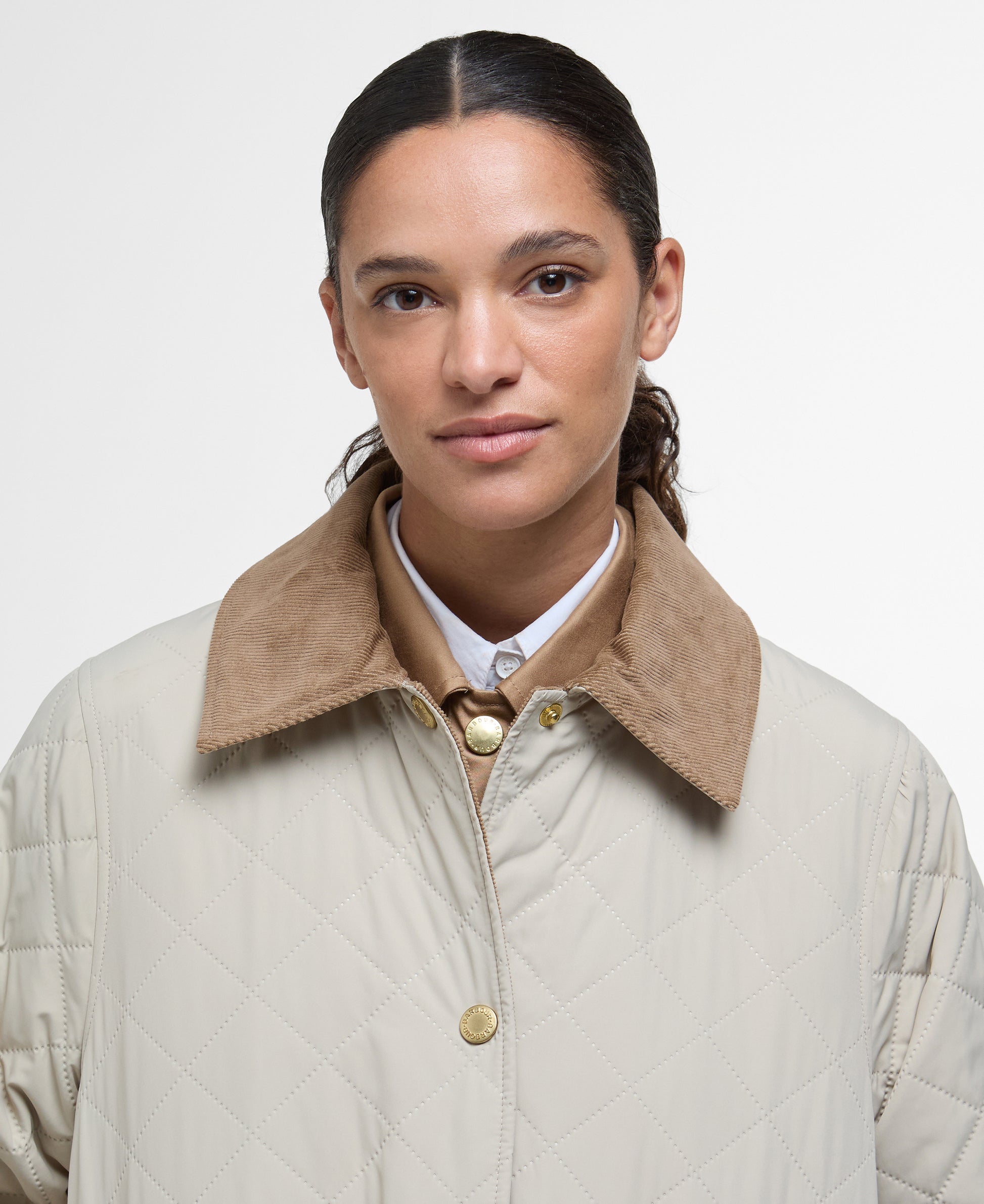 Barbour W Corinne Quilt Light Sand Safari