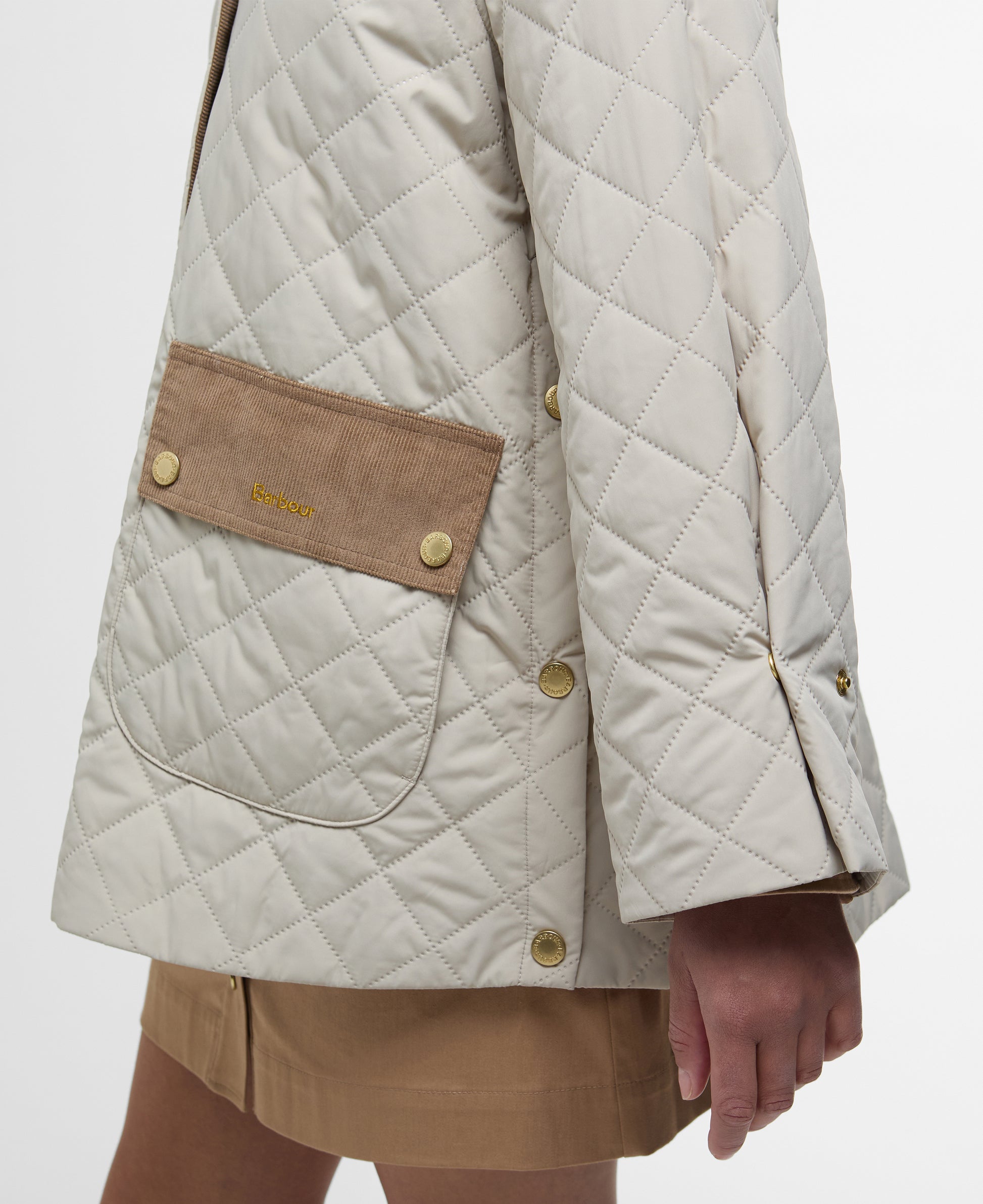 Barbour W Corinne Quilt Light Sand Safari