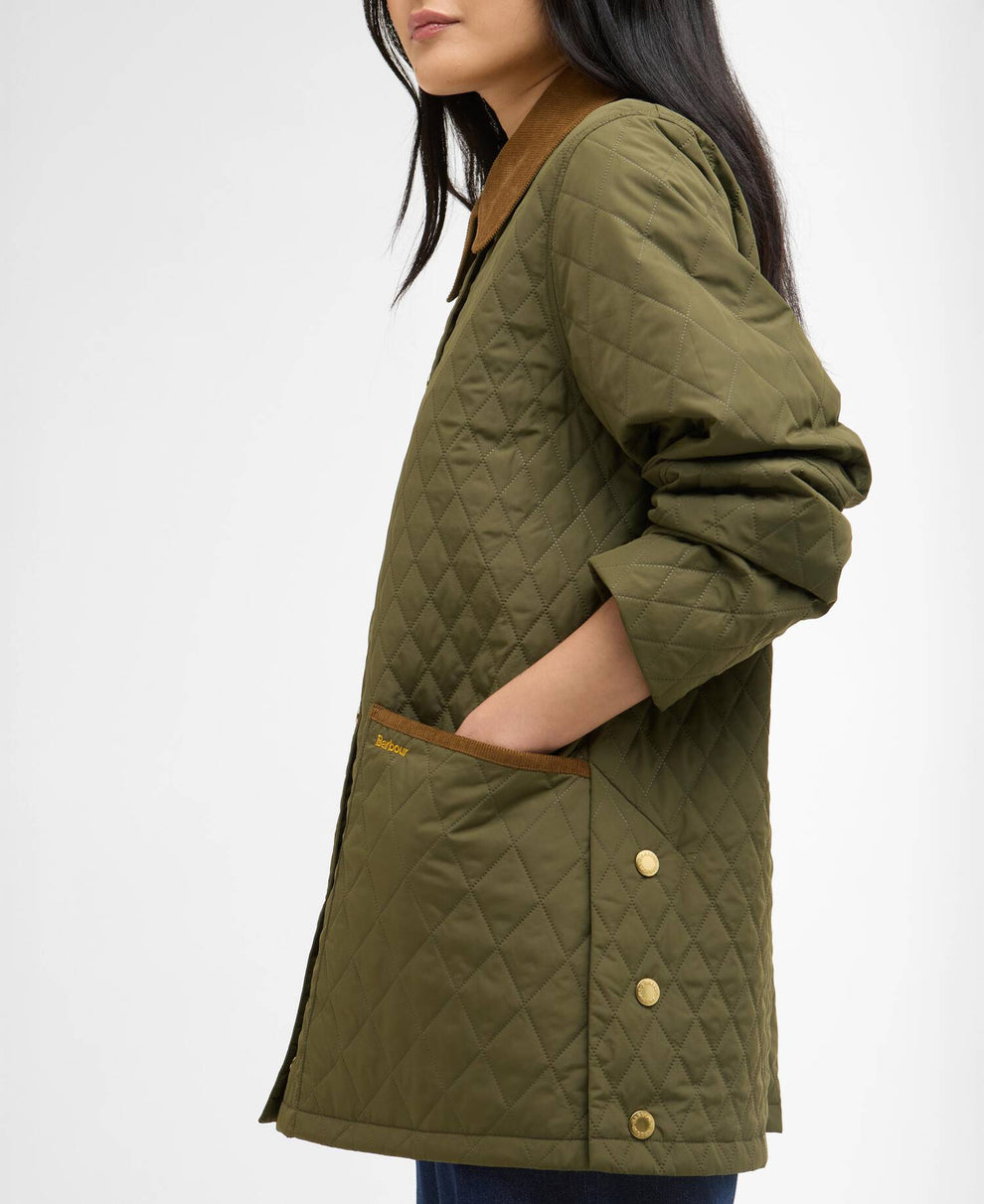 Barbour W Goldmire Quilt Jakke Ivy Green /Ancient