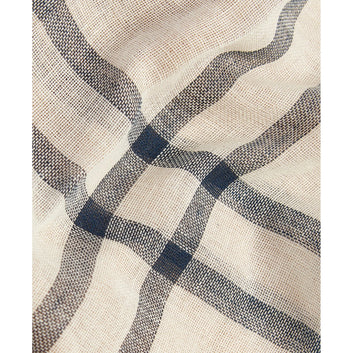 Barbour W Abigail Tartan Scarf White