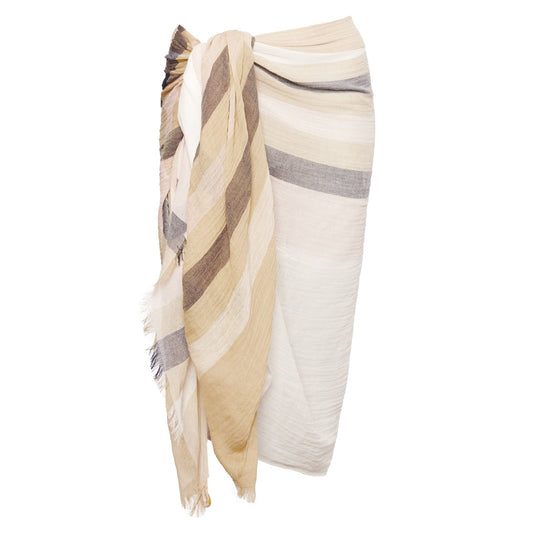 Barbour W Bethany Scarf Primrose Hessian