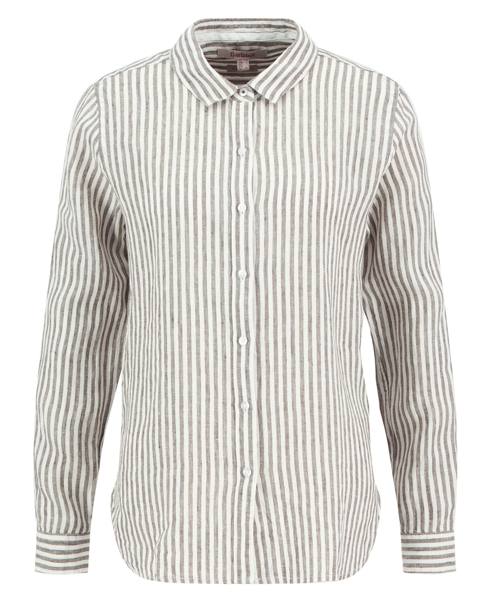 Barbour W Marine Shirt Dusky Khaki Stripe