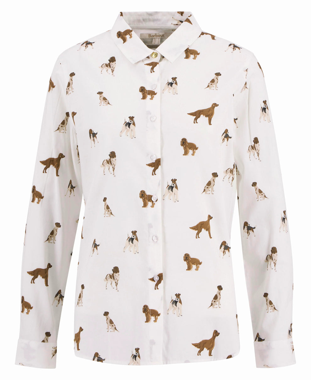 Barbour W Safari Shirt Multi Dog Print