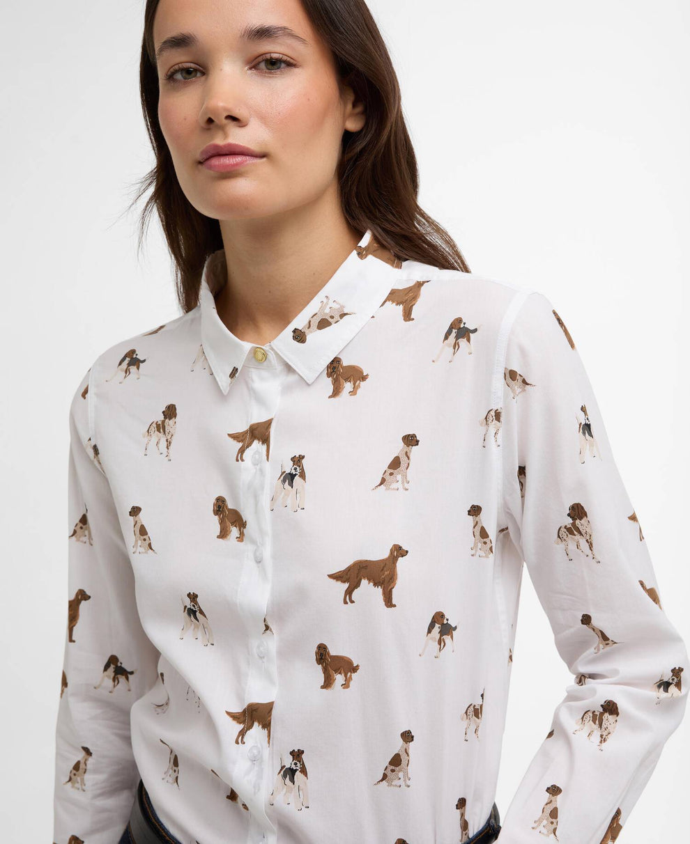 Barbour W Safari Shirt Multi Dog Print