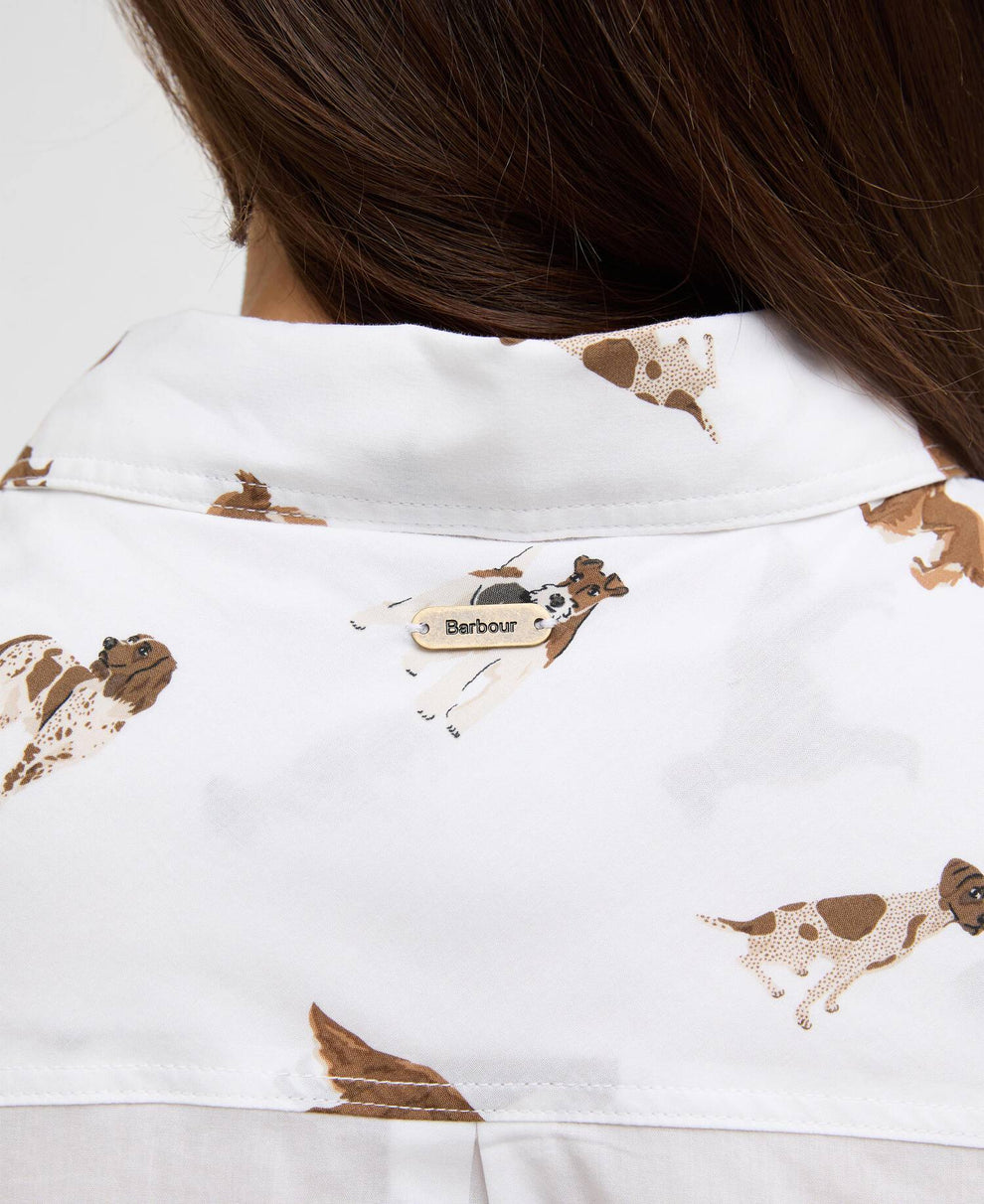 Barbour W Safari Shirt Multi Dog Print