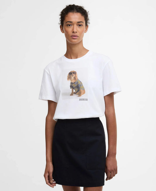 Barbour W Marine T-Shirt White Dame t-shirts