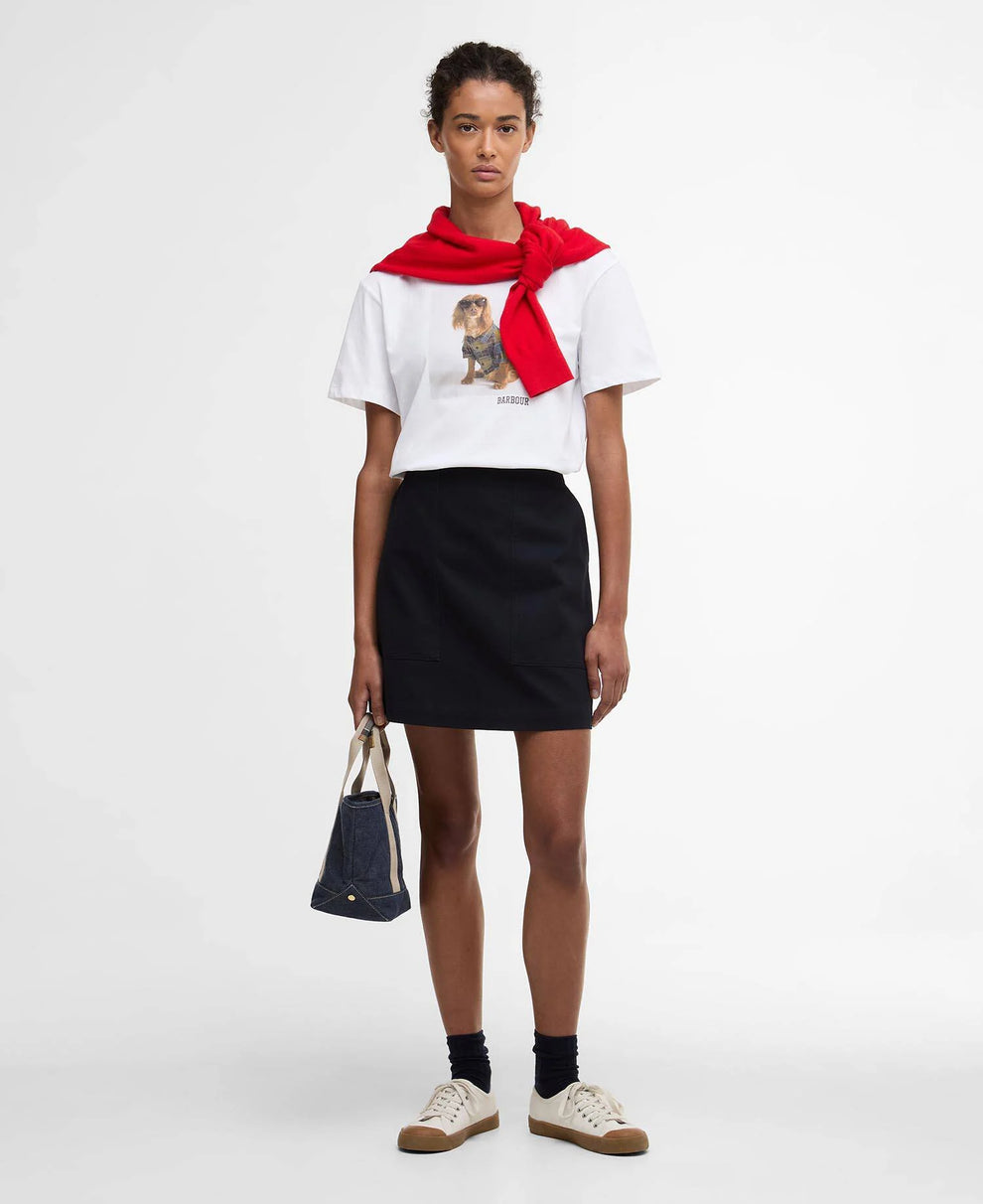 Barbour W Marine T-Shirt White Dame t-shirts