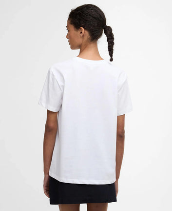 Barbour W Marine T-Shirt White Dame t-shirts