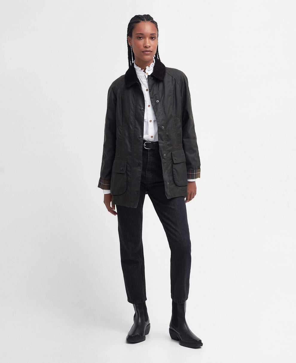 Barbour W Classic Beadnell Wax Jakke Olive