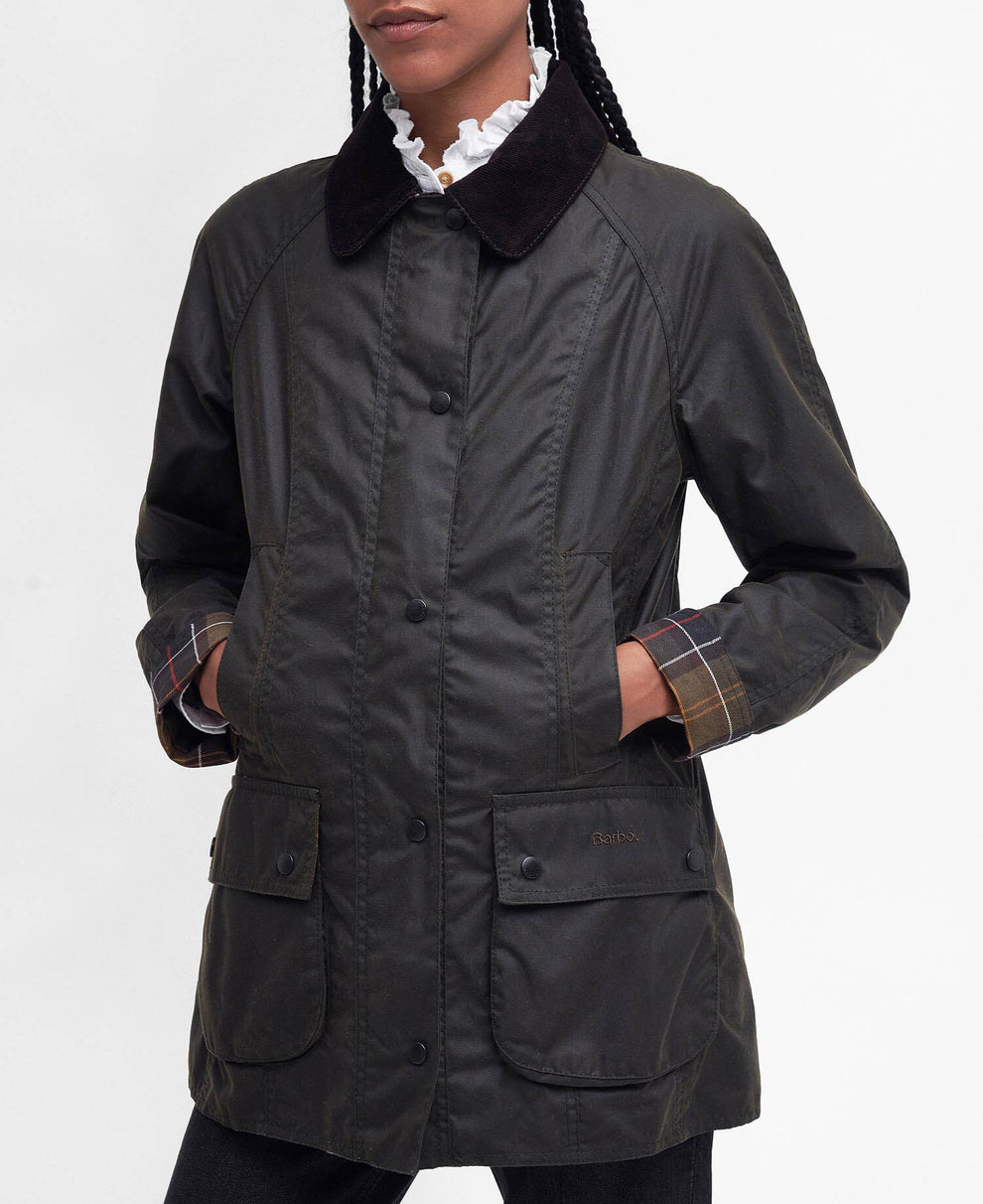 Barbour W Classic Beadnell Wax Jakke Olive