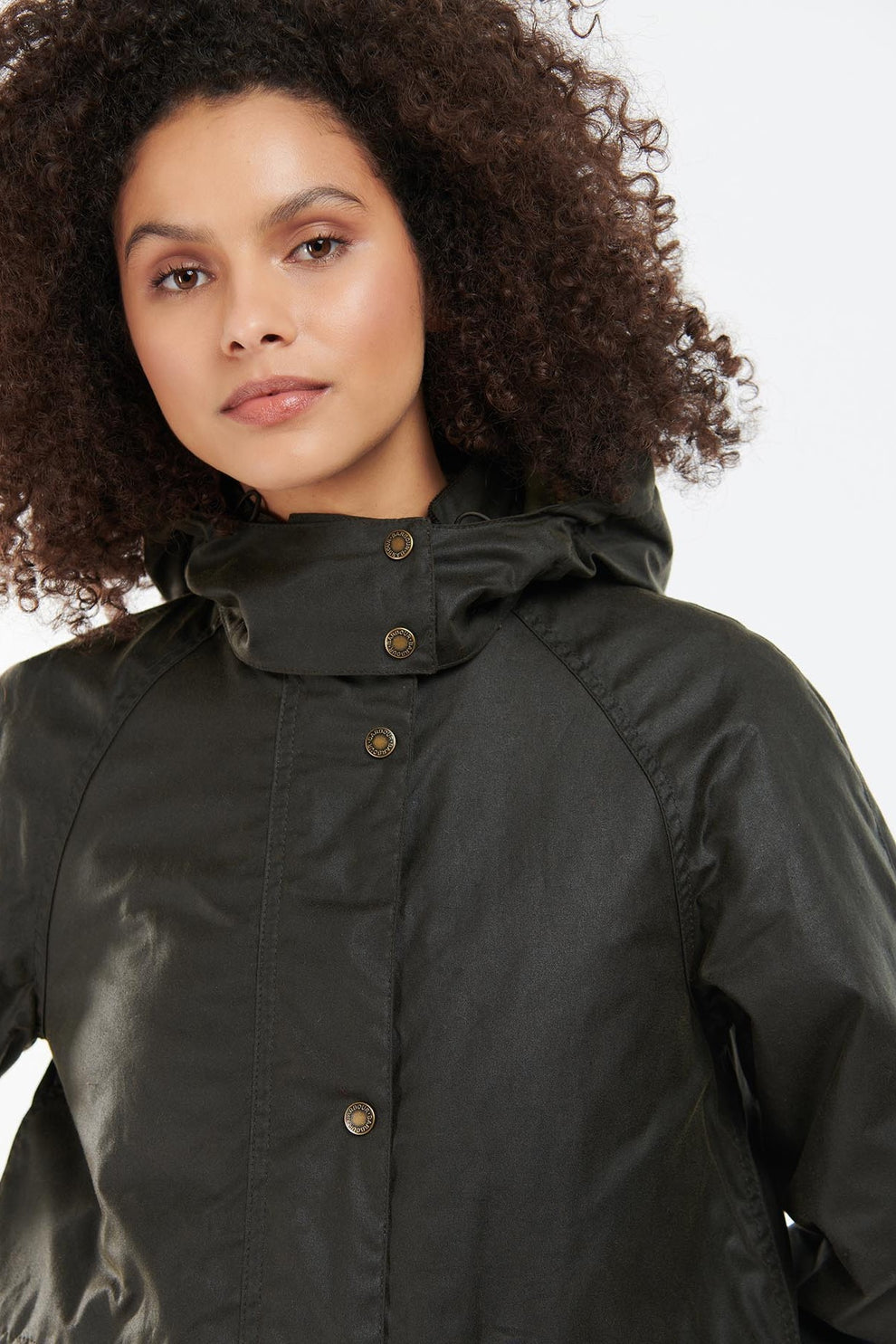 Barbour W Long Cannich Wax Olive
