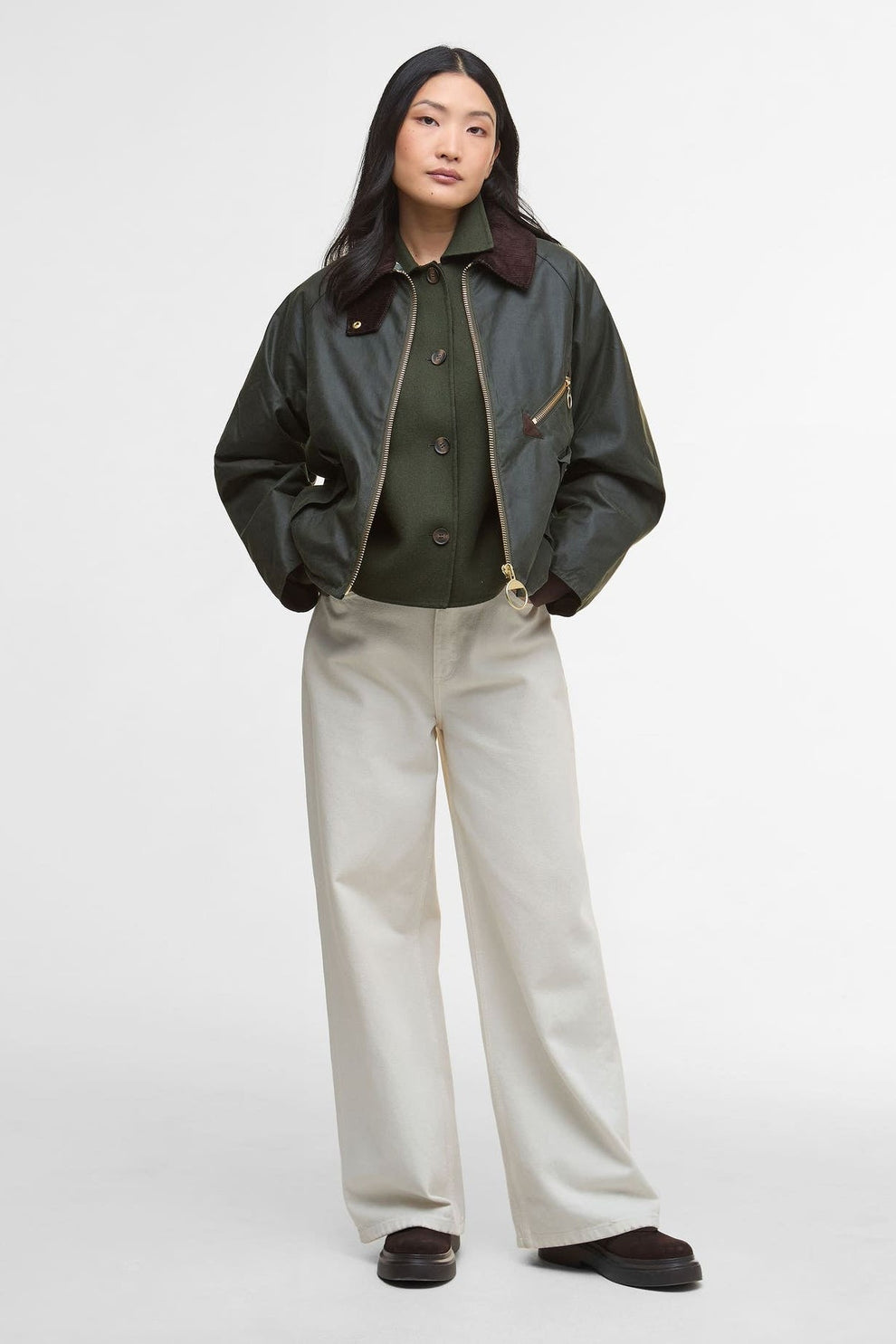 Barbour Arlene Wax Jacket Olive