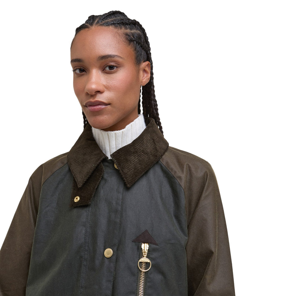Barbour Evette Wax Jacket Olive