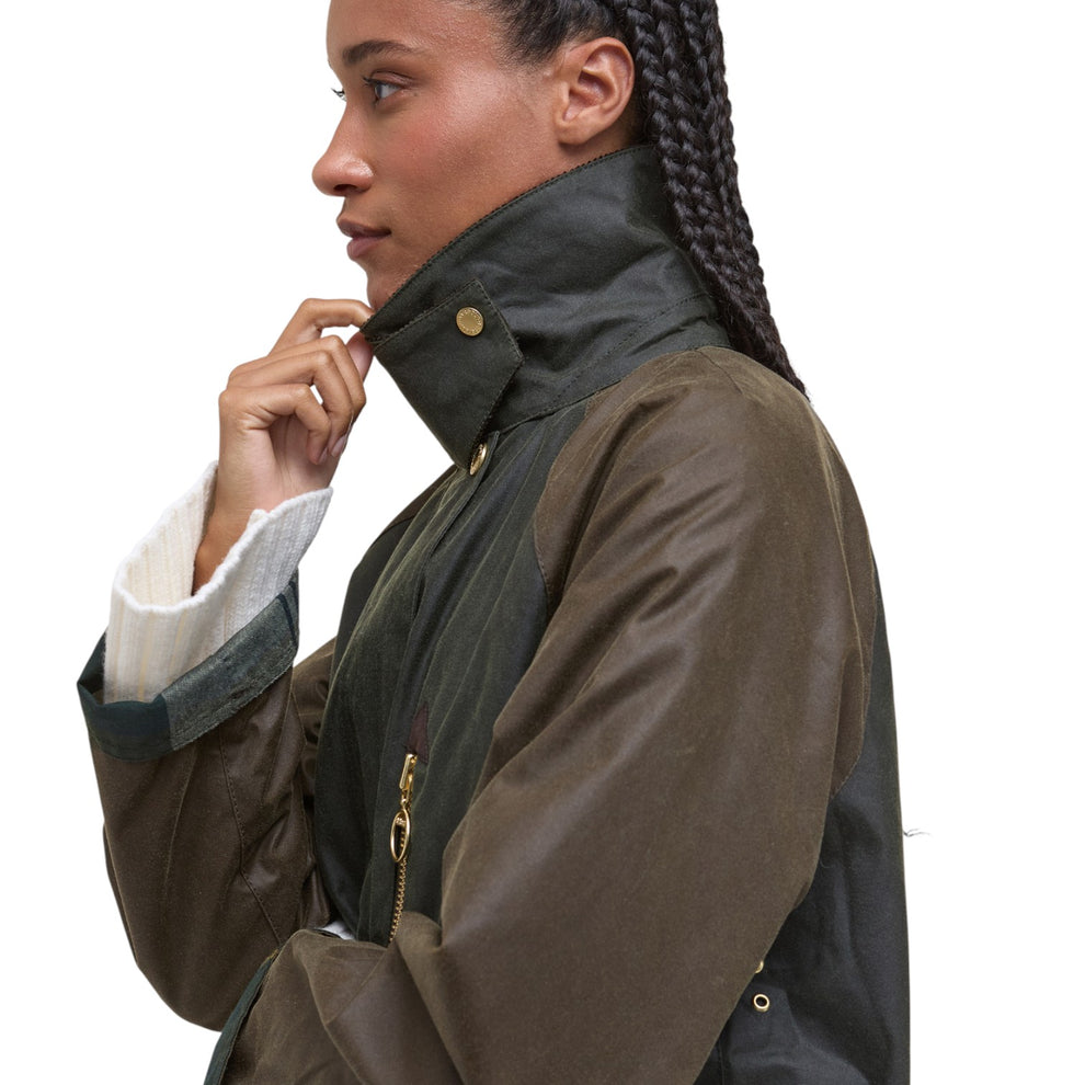 Barbour Evette Wax Jacket Olive