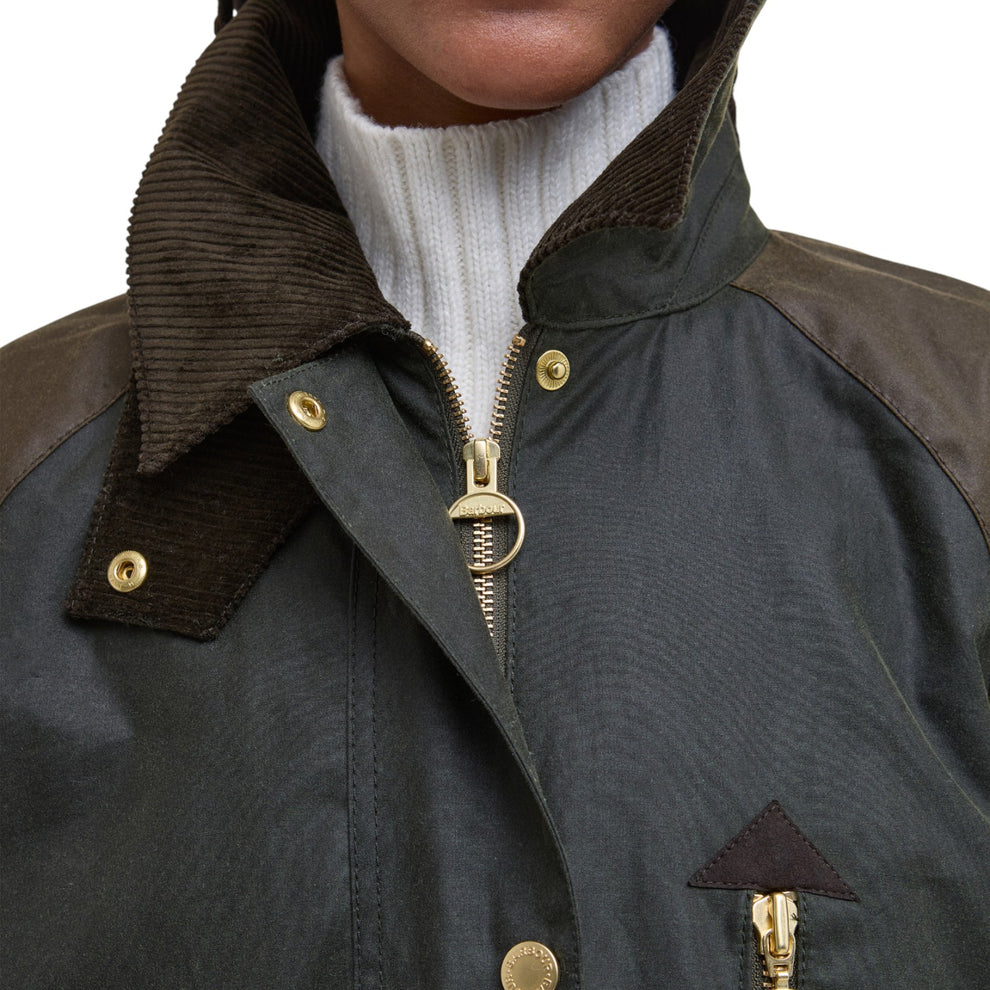 Barbour Evette Wax Jacket Olive