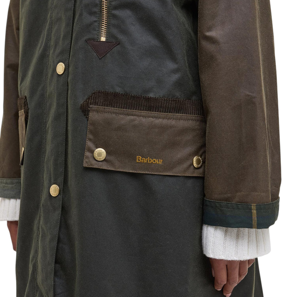 Barbour Evette Wax Jacket Olive